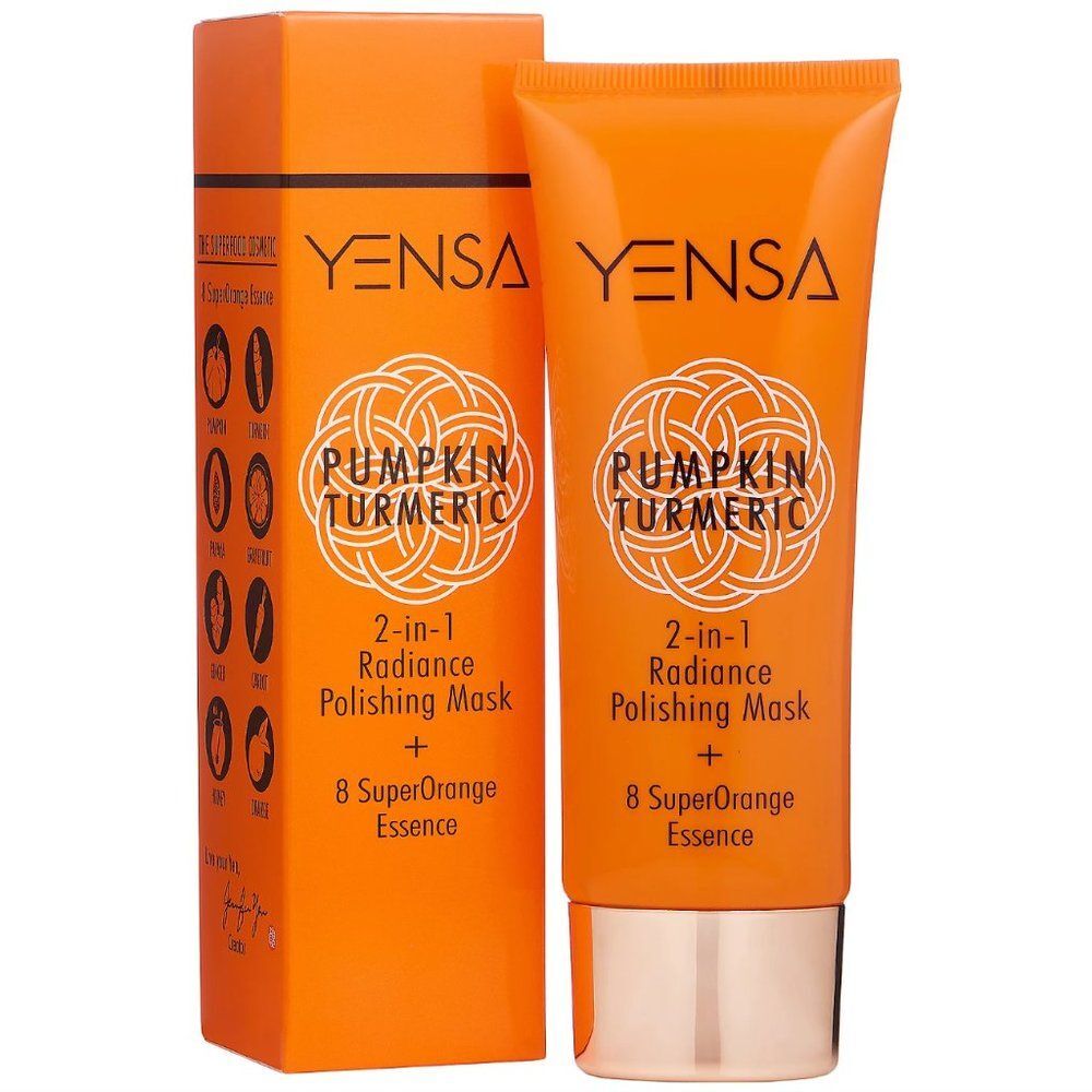 NIB YENSA Pumpkin Turmeric 2-in-1 Radiance Polishing Mask